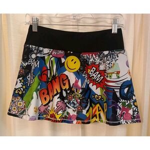 Queen of the Court 90's/Cartoon Print Performance Tennis/Pickle Ball Skort Sz XS